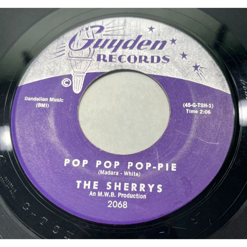 The Sherrys Pop Pop Pop Pie / Your Hand in Mine 45 Teen Record Guyden 2068 VG+